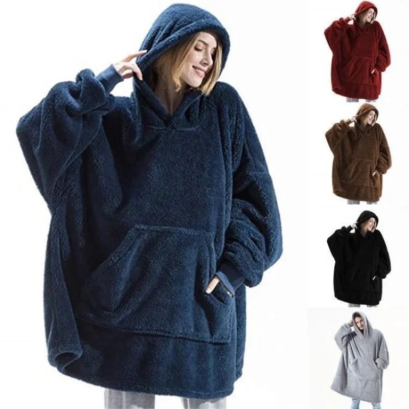 Cozy Comfort Flannel Hoodie Blanket
