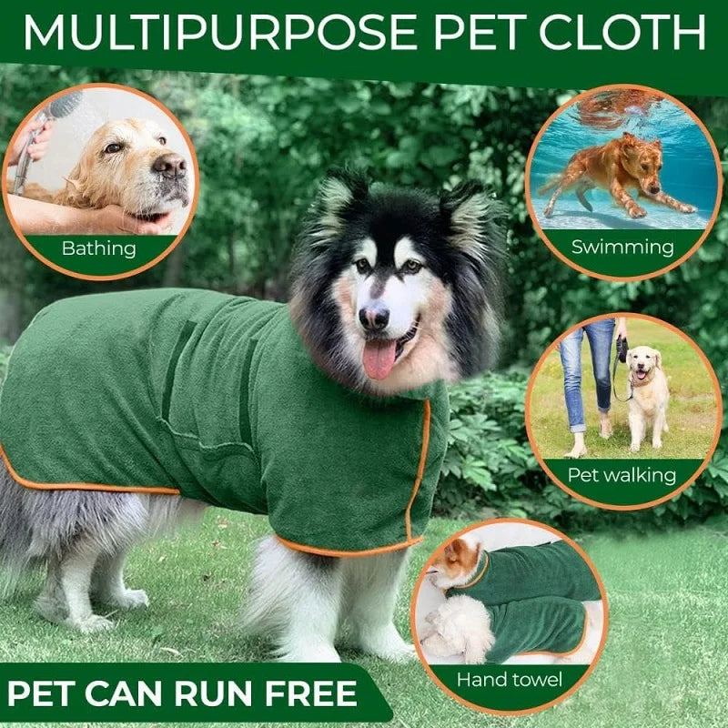 PawDry Microfiber Pet Bathrobe