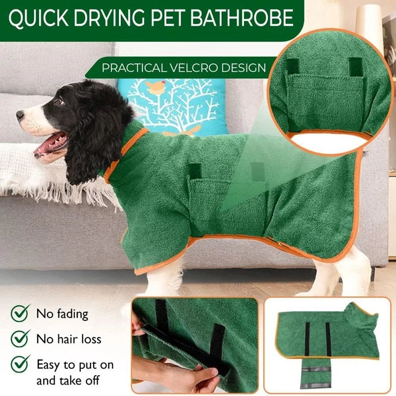 PawDry Microfiber Pet Bathrobe