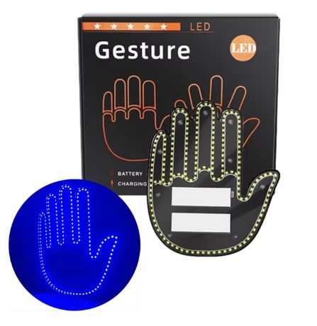 Middle Finger LED Car Light Fun