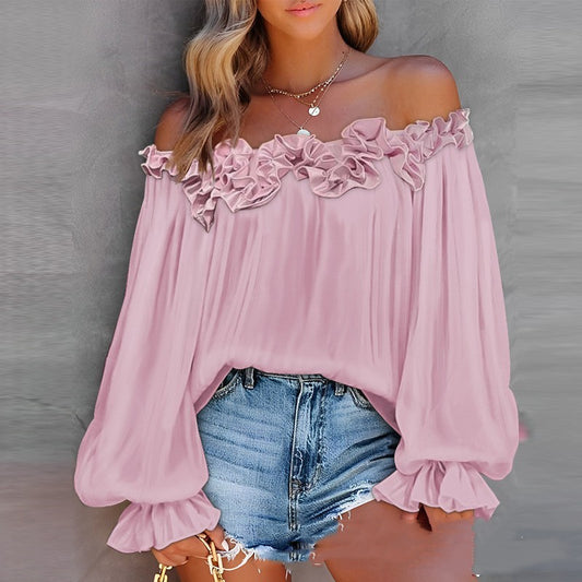 Women's Off-Shoulder Long Sleeve Blouse