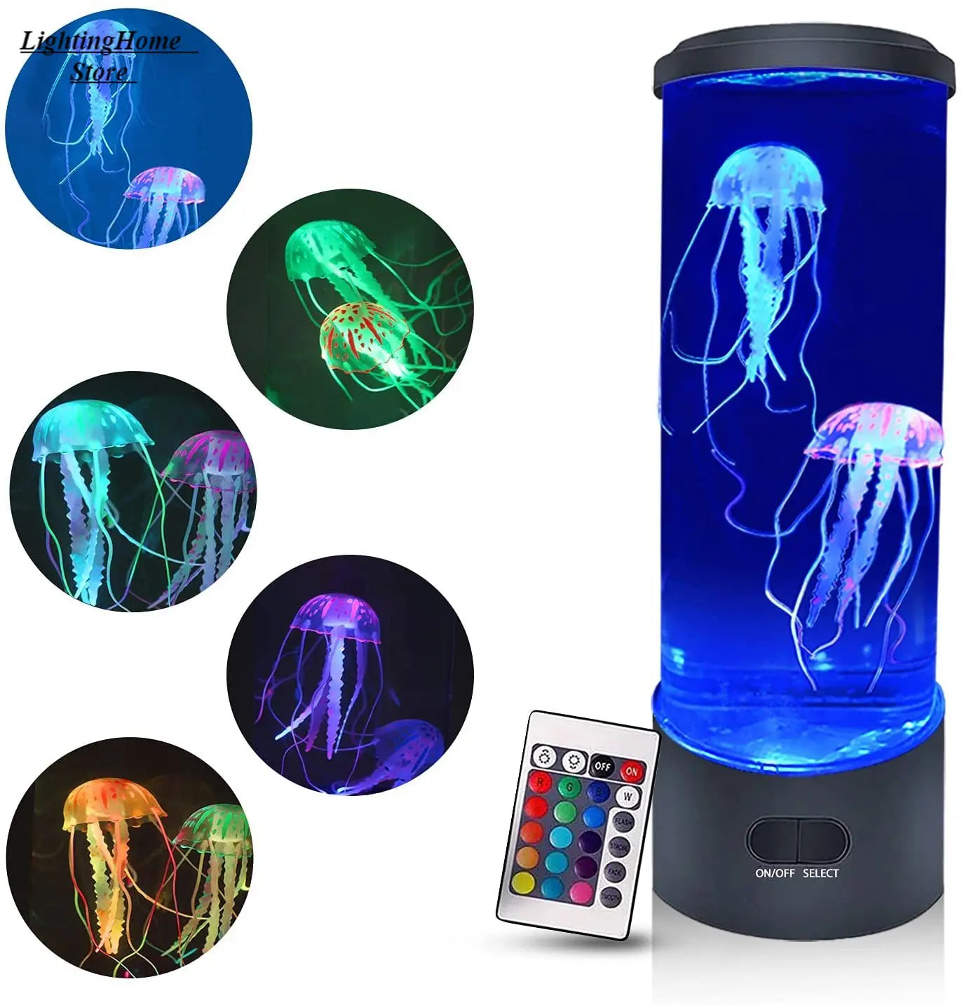 Colorful Jellyfish LED Aquarium Lamp