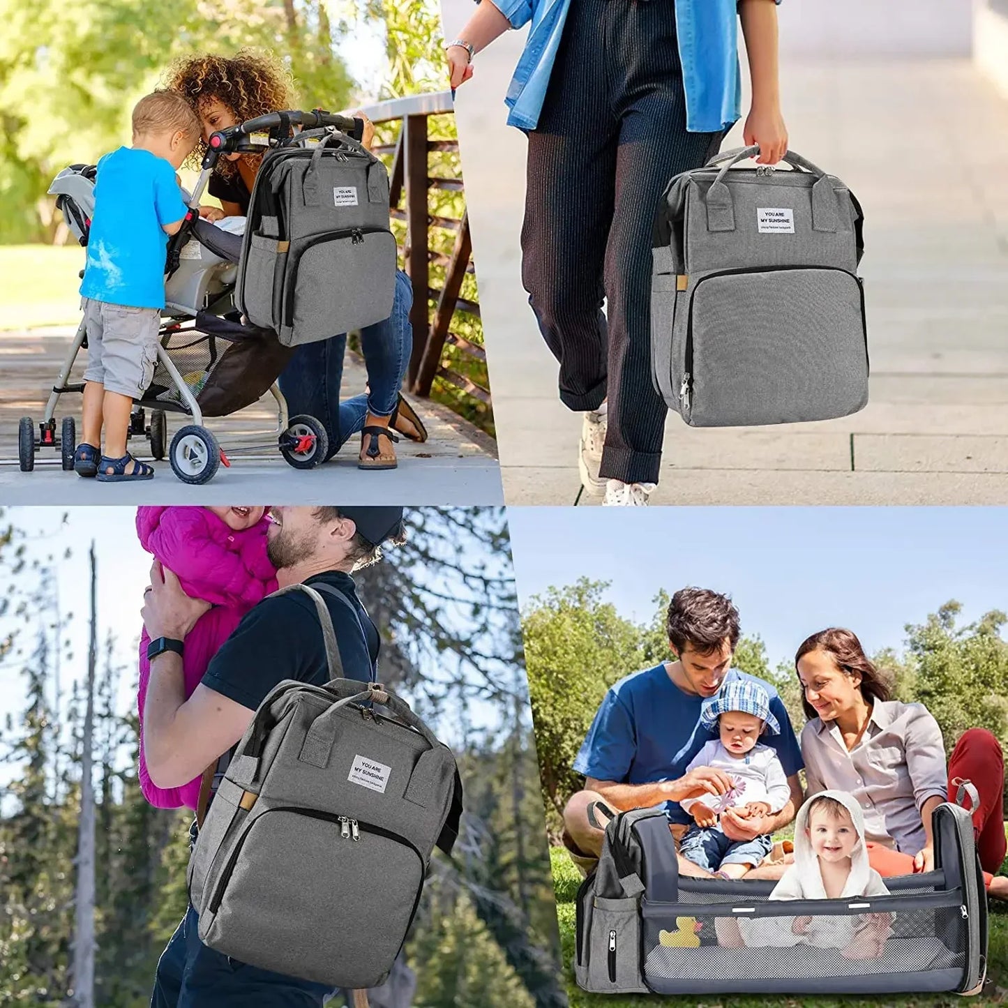 Foldable Travel Diaper Bag Backpack