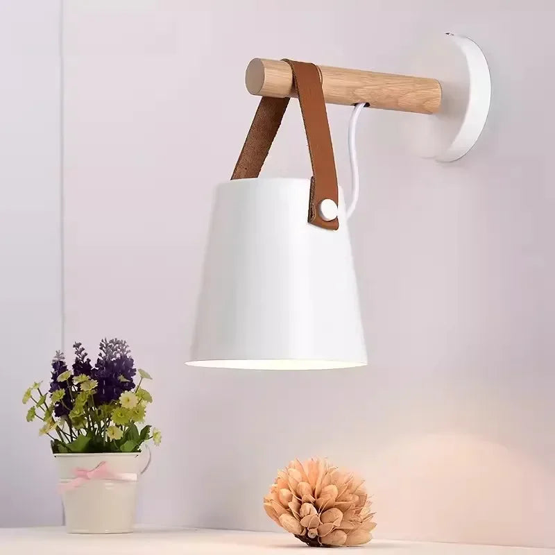 Nordic Wood LED Wall Lamp