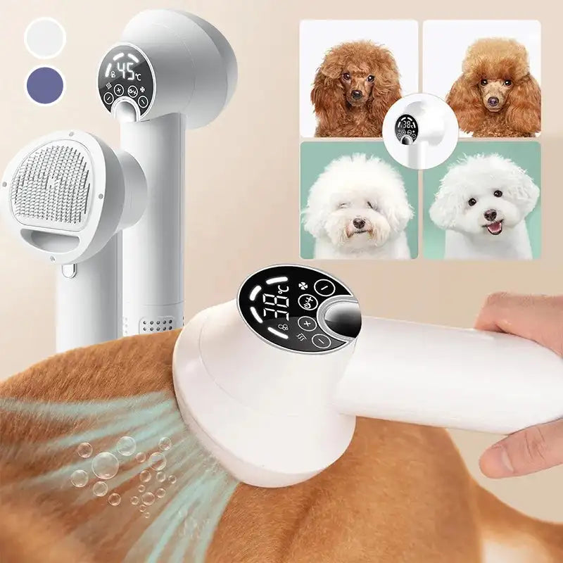 Pet Hair Dryer with Slicker Brush