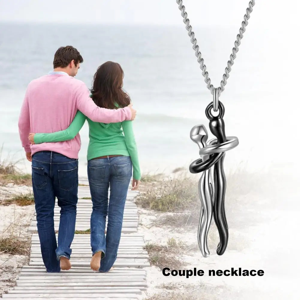 Embrace Hug Necklace Set for Couples