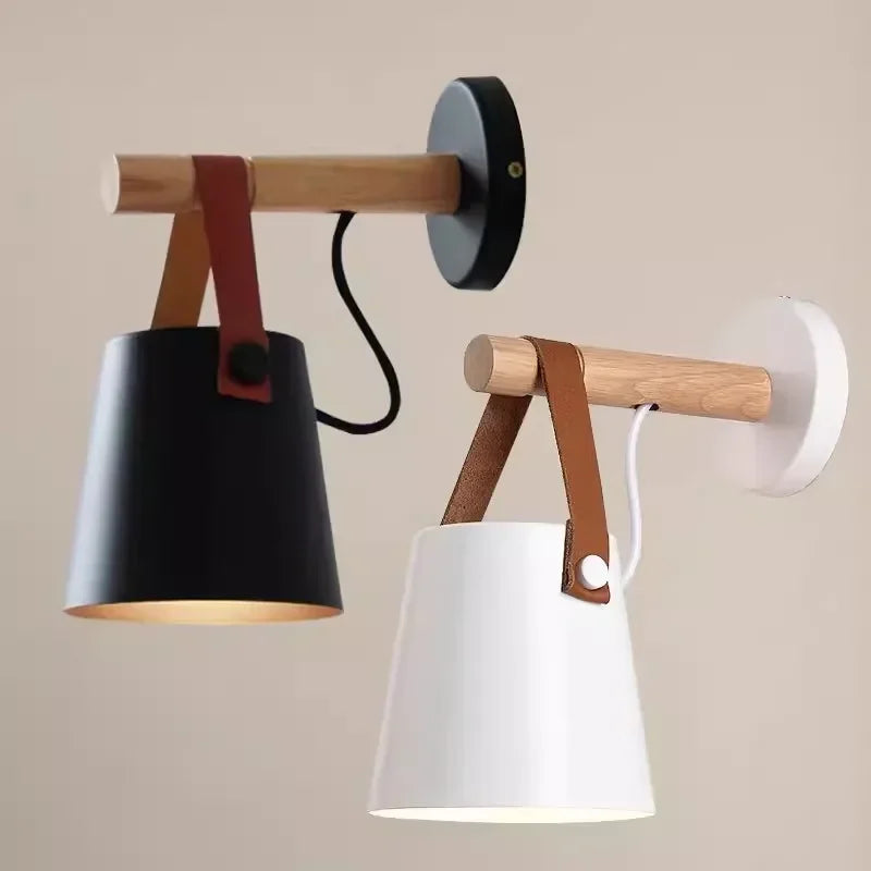 Nordic Wood LED Wall Lamp