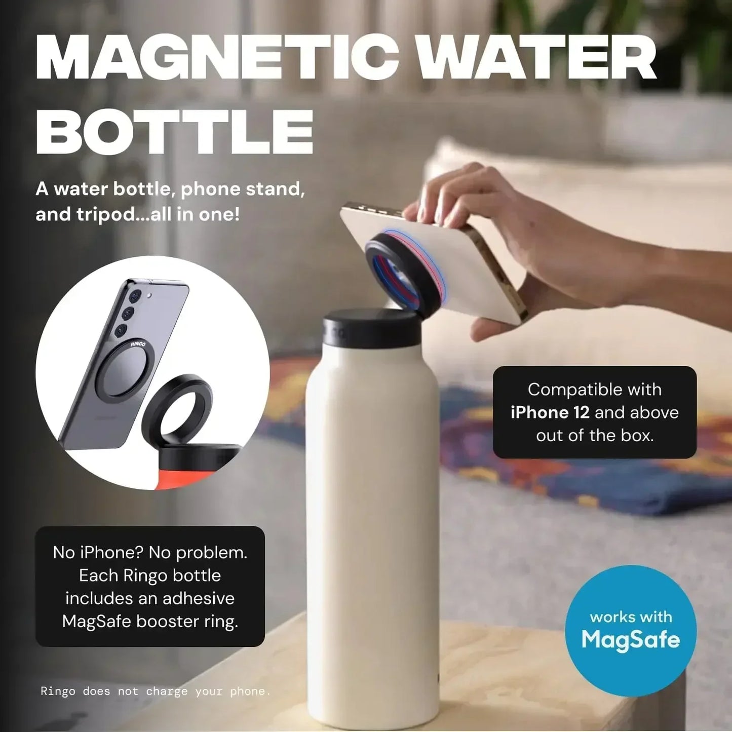 MagLid Stainless Steel Water Holder