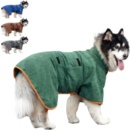 PawDry Microfiber Pet Bathrobe