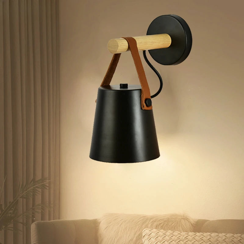 Nordic Wood LED Wall Lamp