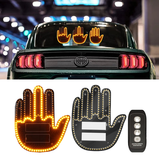 Middle Finger LED Car Light Fun