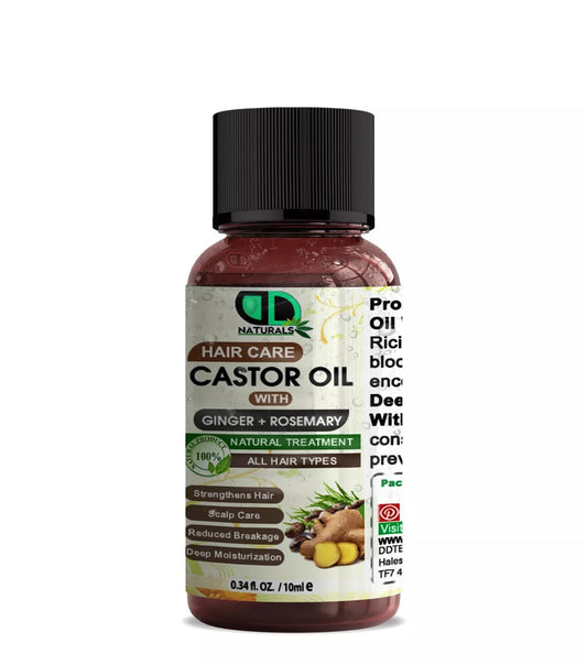 Hair Care Castor Oil with Ginger & Rosemary Oil - Growth, Strength and Nourish